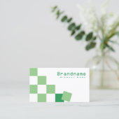 Carte De Visite Echecboard vert et blanc Professionnel Design (Debout devant)