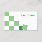 Carte De Visite Echecboard vert et blanc Professionnel Design (Devant)
