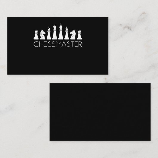 Carte De Visite Échecs - Chessmaster (Devant / Derrière)