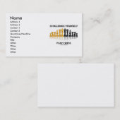 Carte De Visite Échecs de jeu du défi vous-même (attitude (Devant / Derrière)