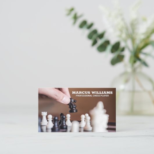 Carte De Visite Échecs | Déplacement de pièces (Debout devant)