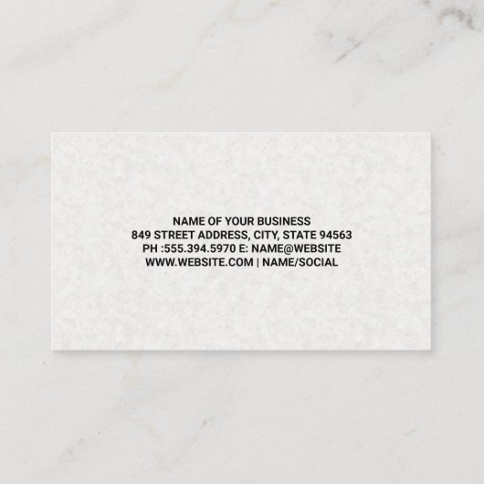 Carte De Visite Échecs | Déplacement de pièces (Dos)