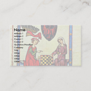 Carte De Visite Échecs, par Meister Der Manessischen Liederhandsc