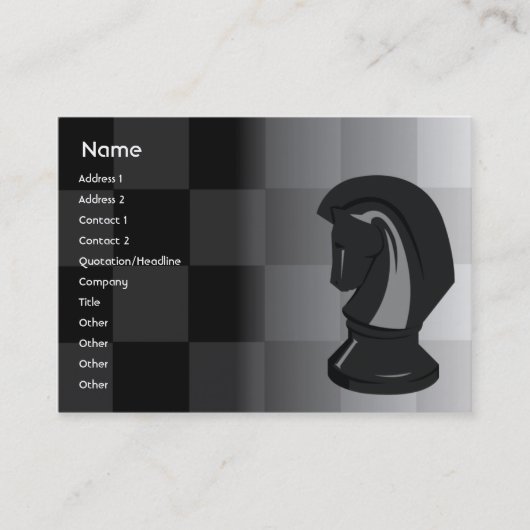Carte De Visite Échecs - potelés (Devant)