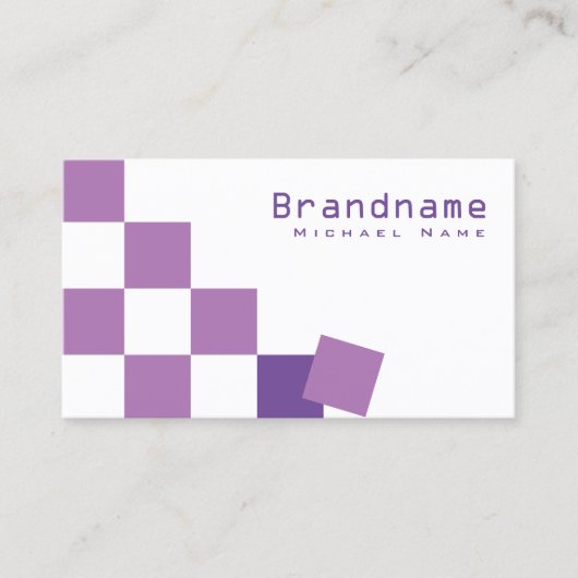 Carte De Visite Échecs professionnels violet et blanc (Devant)