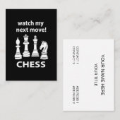 Carte De Visite Échecs Regardez Mon Prochain Déplacement Chess (Devant / Derrière)