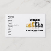 Carte De Visite Échecs Un Jeu Intrépide (Jeu D'Échecs Réfléchissan (Devant)