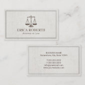 Carte De Visite Échelle d'antiquité de mandataire d'avocat de cru (Devant / Derrière)