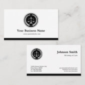 Carte De Visite Échelle de justice Avocat Procureur - Simple Éléga (Devant / Derrière)