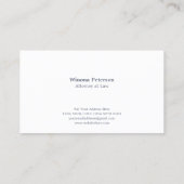 Carte De Visite Échelle de justice blanc icône sur gris ardoise (Dos)