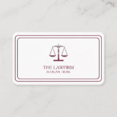 Carte De Visite Échelle de justice de procureur classique personna (Devant)