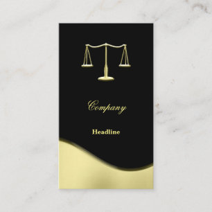 Carte De Visite Échelle de justice d'or