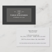 Carte De Visite Échelle de justice du procureur Noir traditionnel  (Devant / Derrière)