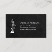 Carte De Visite Échelle de justice | Logo du cabinet d'avocats (Dos)