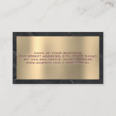 Carte De Visite Échelle de justice | Or et marbre (Dos)