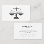 Carte De Visite Échelle de justice pour avocat classique (Devant / Derrière)