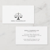 Carte De Visite Échelle de justice pour avocat classique (Devant / Derrière)