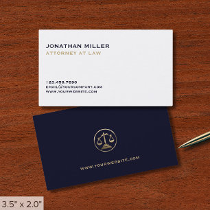Carte De Visite Échelle de justice simple pour les avocats