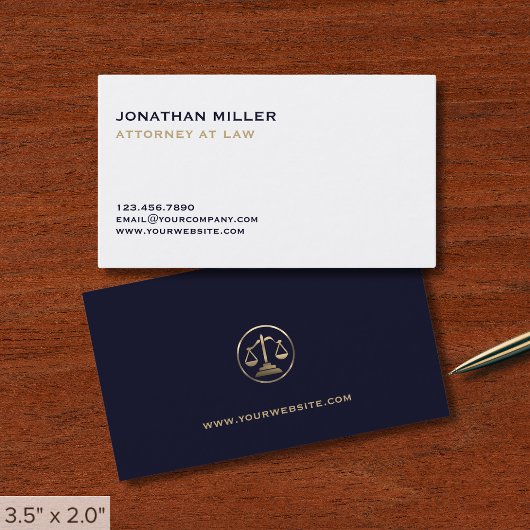 Carte De Visite Échelle de justice simple pour les avocats