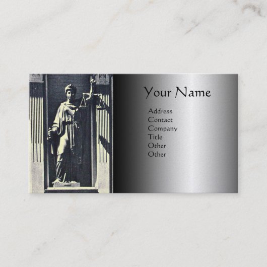 Carte De Visite ÉCHELLE DE L'USTICE OFFICE JURIDIQUE, ATTORNEY Mon (Devant)