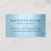 Carte De Visite Échelle de verre de sirène | Dusty Ice Blue Sheen  (Dos)