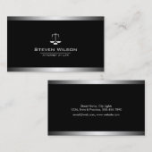 Carte De Visite Échelle juridique noire et blanche d'avocat (Devant / Derrière)