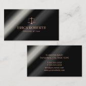 Carte De Visite Échelle rose d'or d'avocat de mandataire de métal (Devant / Derrière)