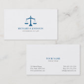 Carte De Visite Échelles bleues de cabinet juridique (Devant / Derrière)