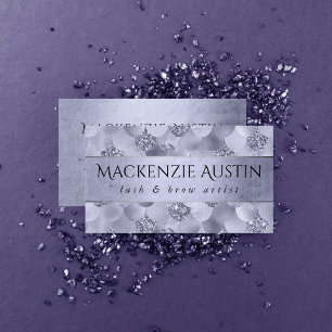 Carte De Visite Échelles Chic Mermaid Dusty Purple Luster Brandi