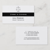 Carte De Visite Échelles Classiques de la Justice Professionnel Ju (Devant / Derrière)