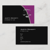 Carte De Visite Échelles d'avocat de la justice | (Devant / Derrière)