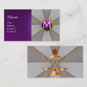 CARTE DE VISITE ÉCHELLES DE DROIT, JURIDIQUE, MONOGRAMME DE PROTOR (Devant / Derrière)