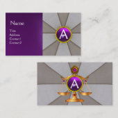 Carte De Visite ÉCHELLES DE DROIT, PROTORNEY MONOGRAM Violet Grey (Devant / Derrière)