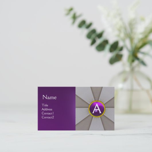 Carte De Visite ÉCHELLES DE DROIT, PROTORNEY MONOGRAM Violet Grey (Debout devant)