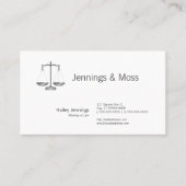 Carte De Visite Échelles de justice (Devant)