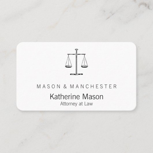 Carte De Visite Échelles de justice (Devant)