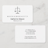 Carte De Visite Échelles de justice (Devant / Derrière)