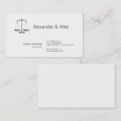Carte De Visite Échelles de justice (Devant / Derrière)