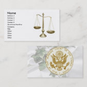 Carte De Visite Échelles de justice-argent Vintage (Devant / Derrière)