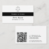 Carte De Visite Échelles de justice avec codes QR (Devant / Derrière)