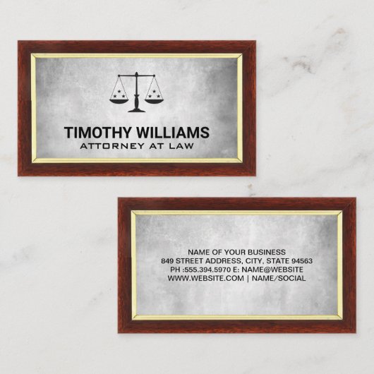 Carte De Visite Échelles de justice | Avocat (Devant / Derrière)
