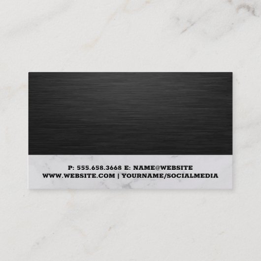 Carte De Visite Échelles de justice | Avocat Sleek (Dos)