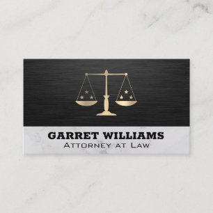 Carte De Visite Échelles de justice   Avocat Sleek