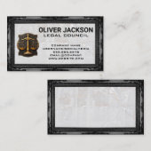 Carte De Visite Échelles de justice | Cadre antique | Juridique (Devant / Derrière)