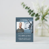 Carte De Visite Échelles de justice de la loi de mémorial chrétien (Debout devant)