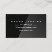 Carte De Visite Échelles de justice de stylo d'or | Logo légal (Dos)