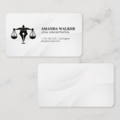 Carte De Visite Échelles de justice des stylo | Contrats juridique (Devant / Derrière)