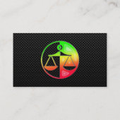 Carte De Visite Échelles de justice élégante (Dos)