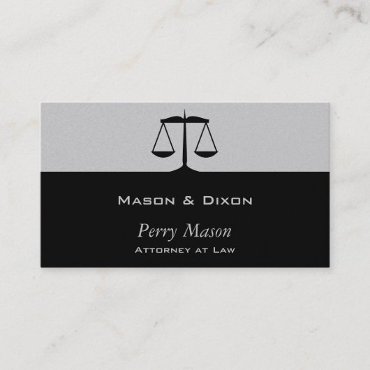 Carte De Visite Échelles de justice Gris avec code QR (Devant)