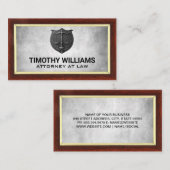 Carte De Visite Échelles de justice | Logo de la plaque gravée en (Devant / Derrière)